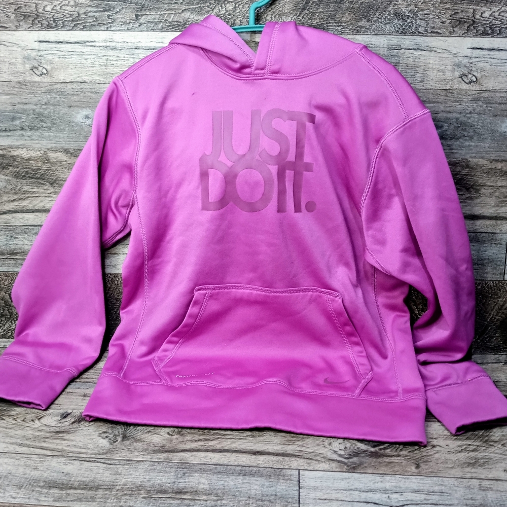 💜 Nike Purple "Just Do It" Hoodie - Size Medium 💜